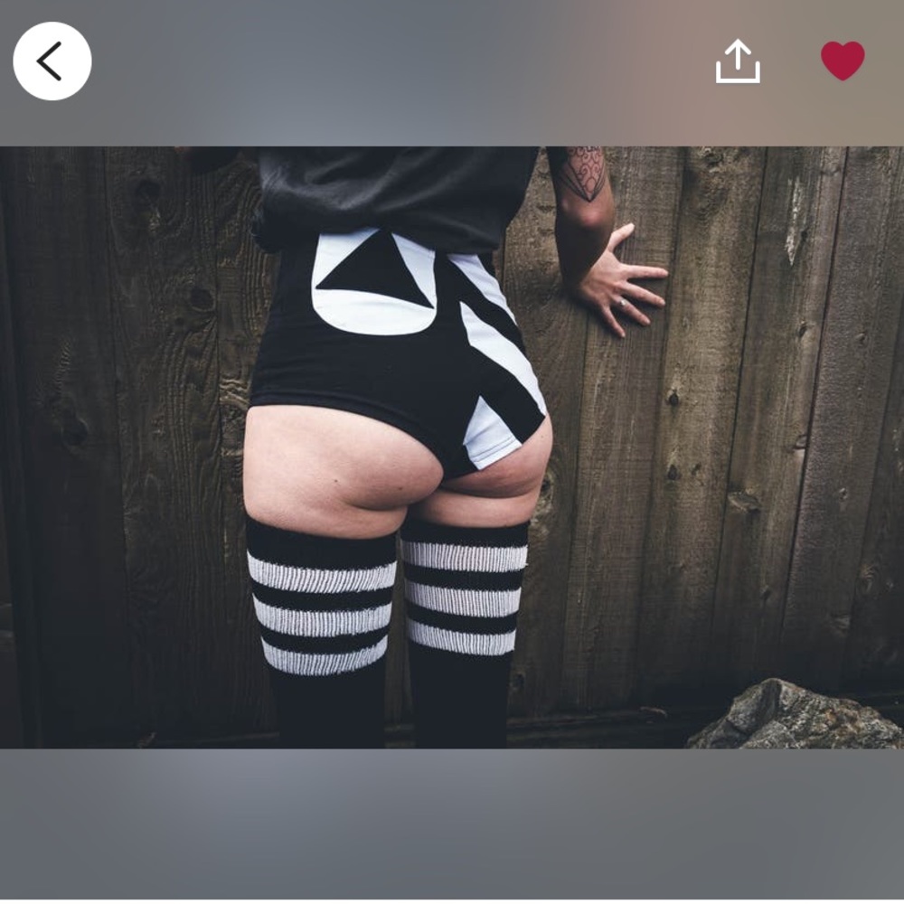 B&W high waisted shorts